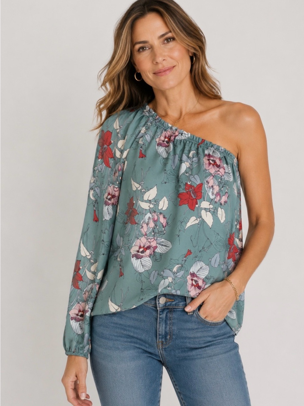 June & Hudson one shoulder top